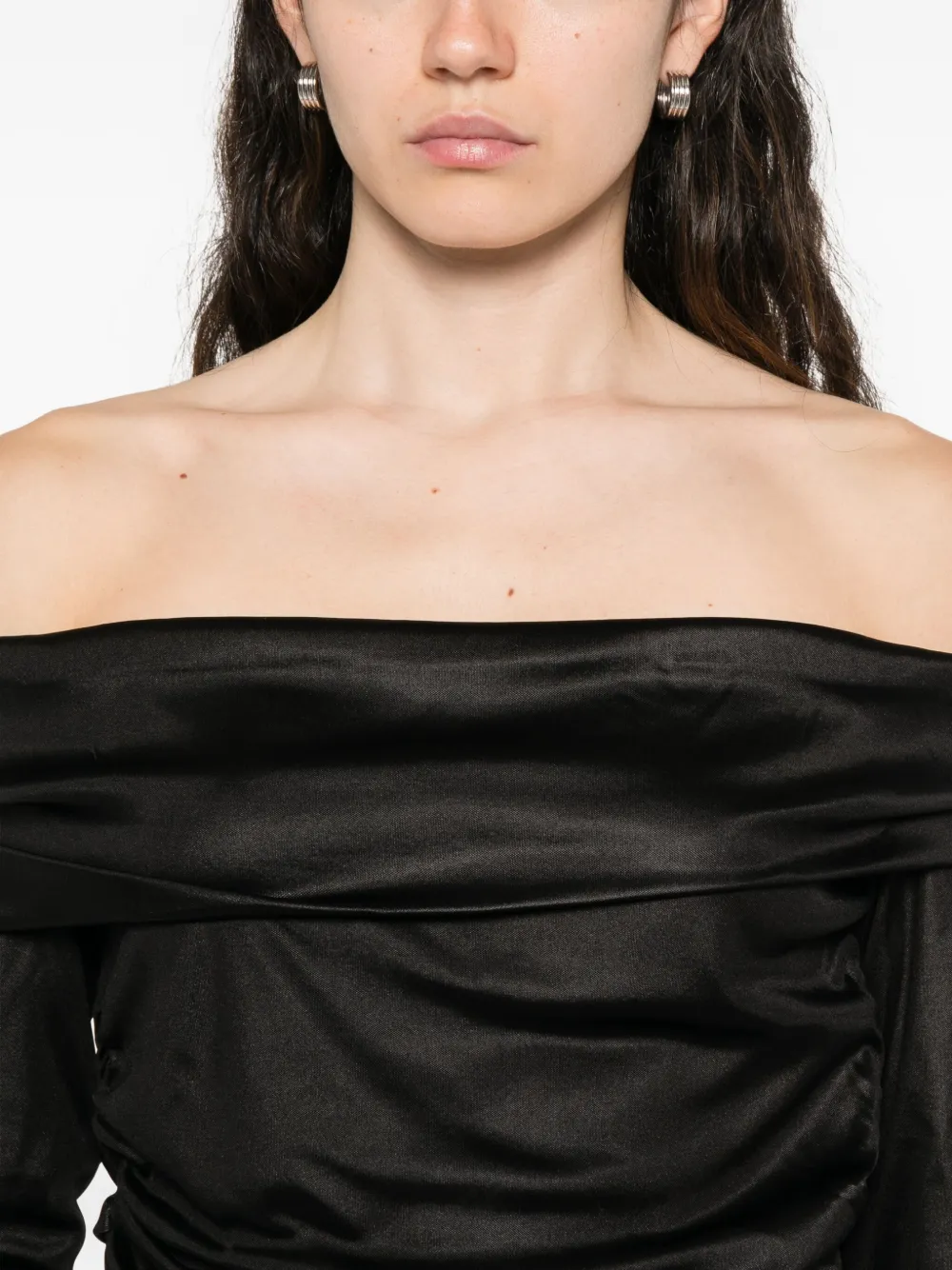 ISABEL MARANT Enesa off-shoulder top met ruches Zwart