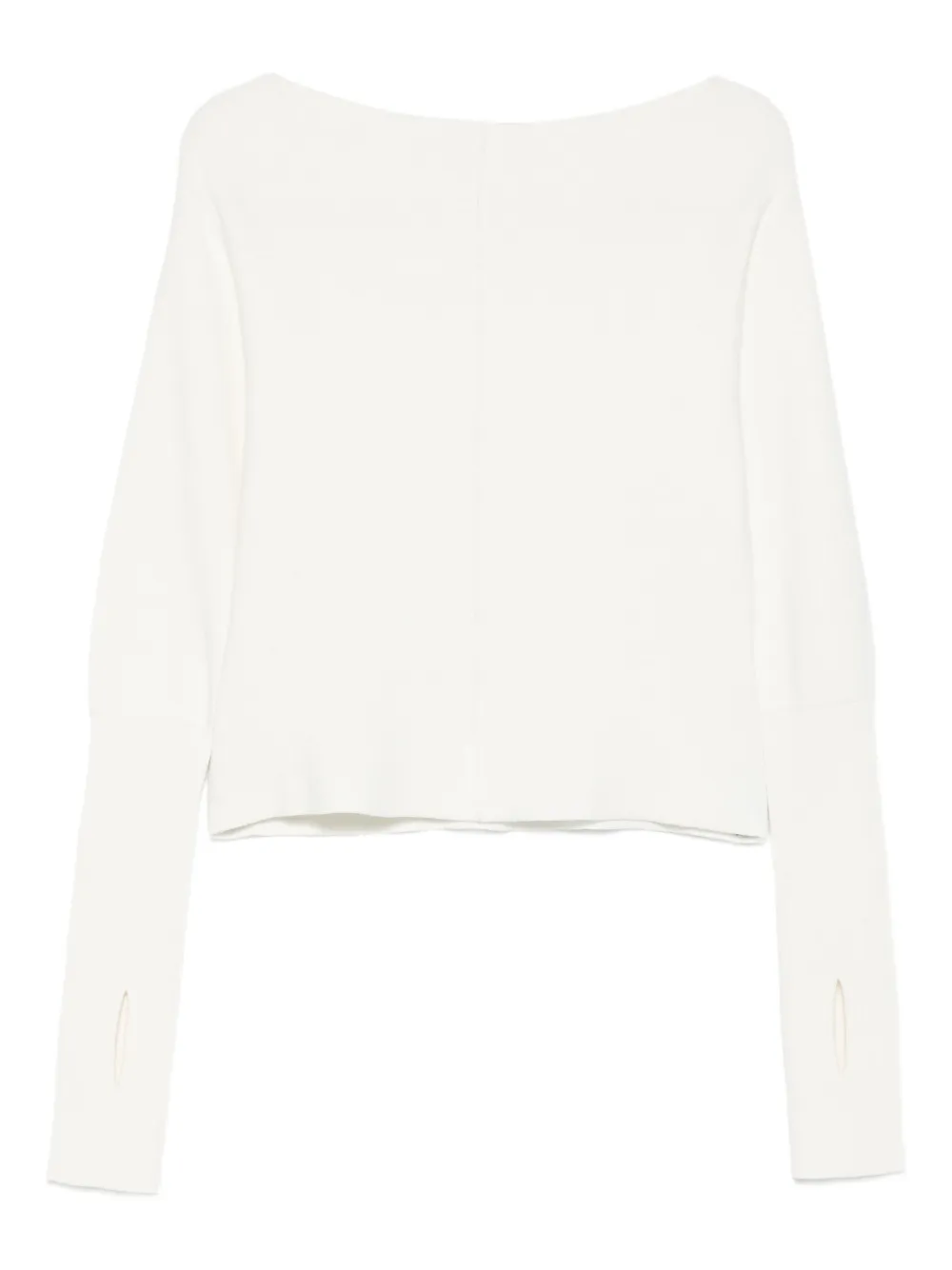 Aya Muse off-shoulder knitted top - Bianco