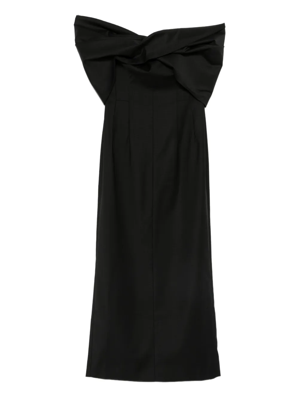 TOVE Perrine bow-detail midi dress - ブラック TOVE Perrine bow-detail midi dress - ブラック