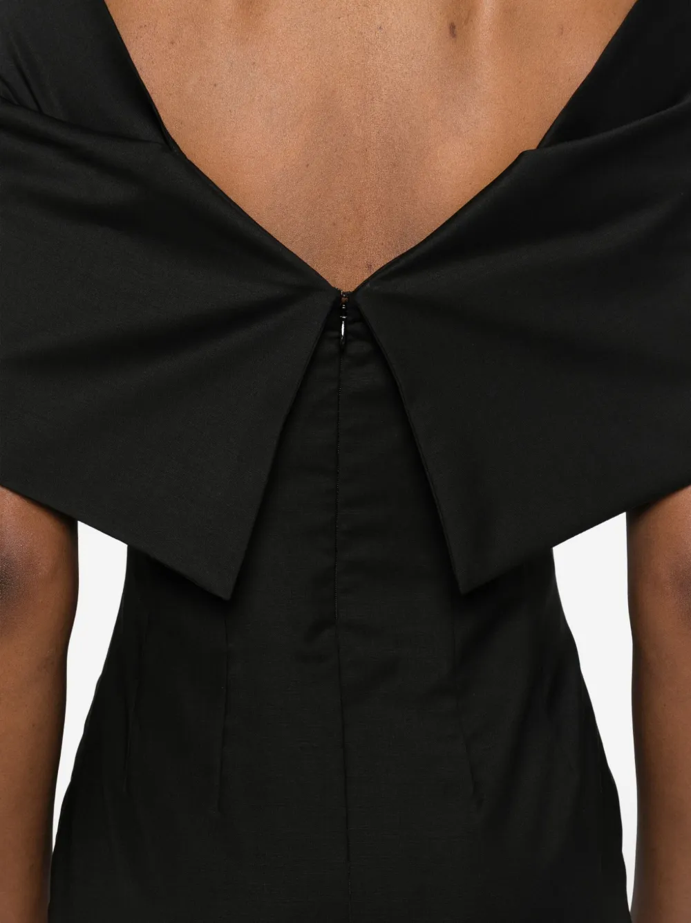 TOVE Perrine midi-jurk met strikdetail Zwart