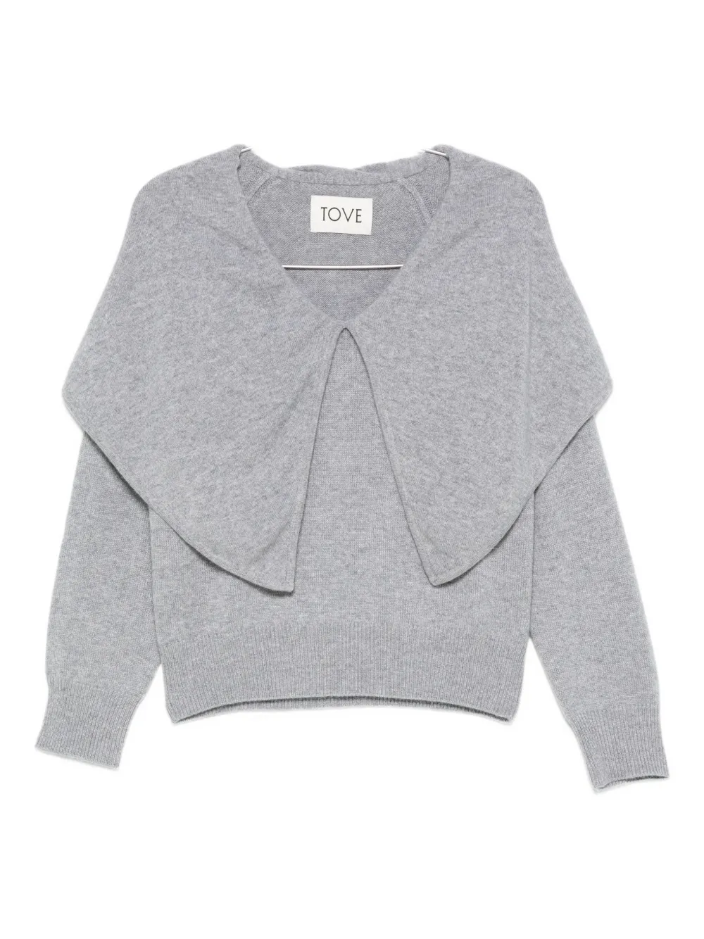TOVE Malia wide-collar jumper | Grey | Image 1