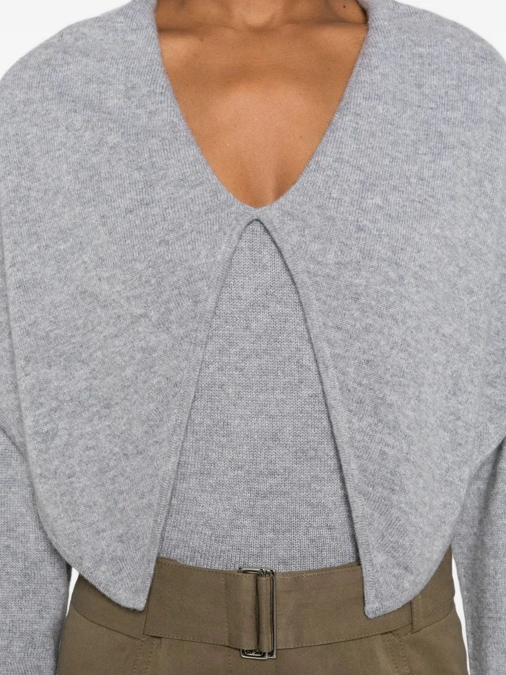 Tove Malia Cape-effect Cashmere Sweater In Gray
