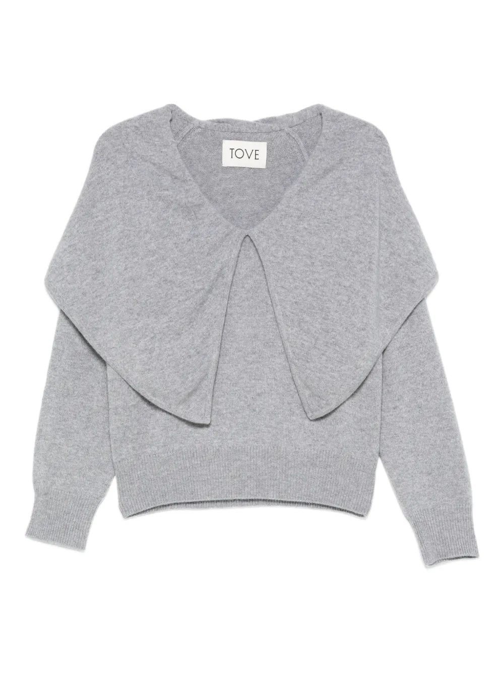 TOVE Malia wide-collar jumper | Grey | Image 1