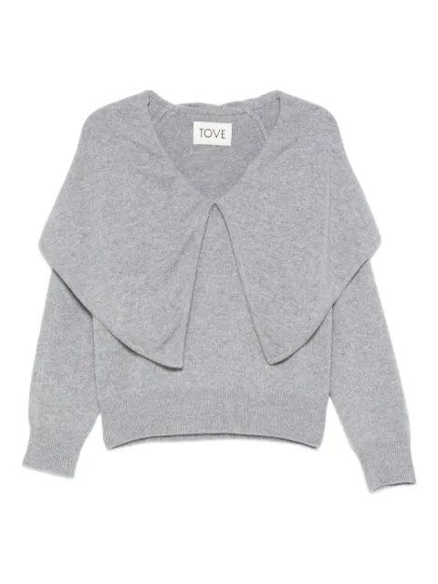 TOVE Malia wide-collar jumper
