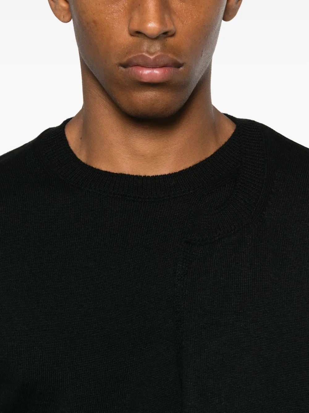 Comme Des Garçons Shirt Gelaagde wikkeltrui Zwart