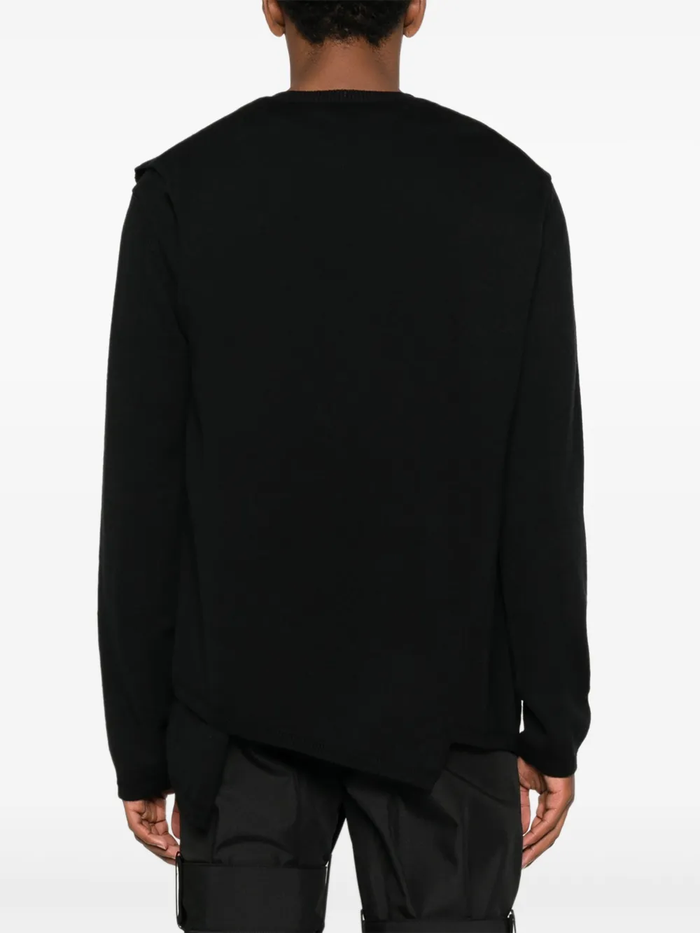 Comme Des Garçons Shirt Gelaagde wikkeltrui Zwart