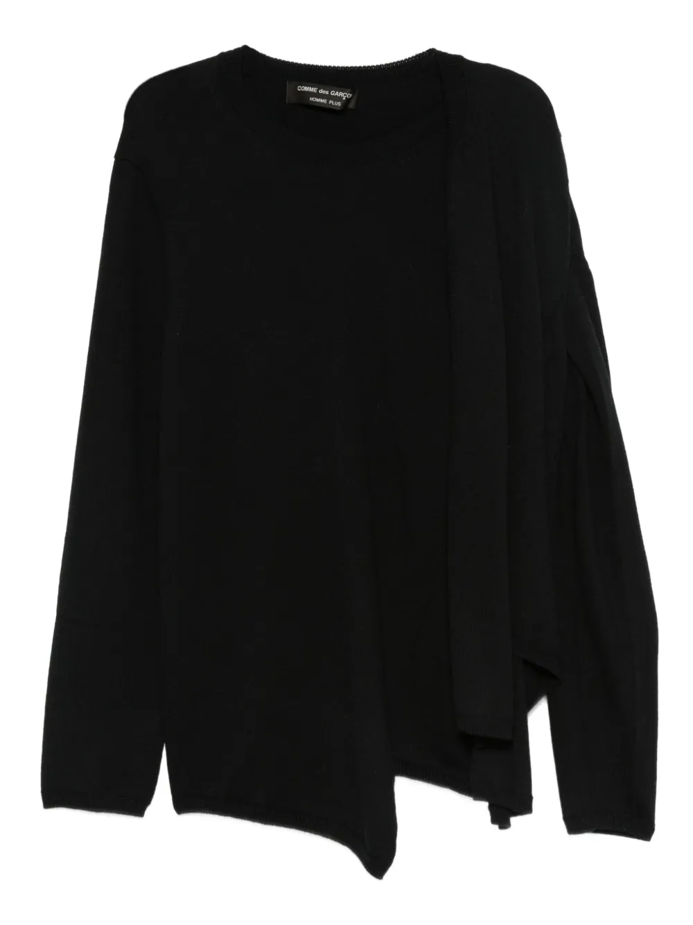 Comme Des Garçons Shirt layered wrap sweater | Black | Image 1