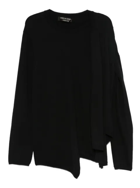 Comme Des Garçons Shirt layered wrap sweater