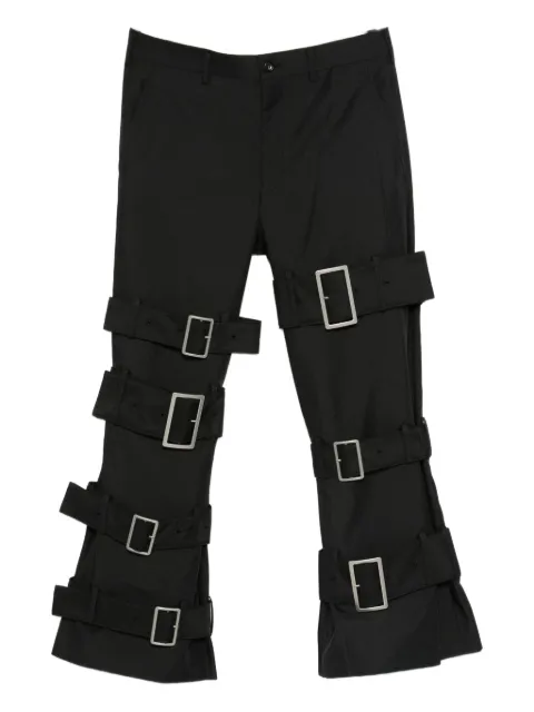 Comme Des Garçons Shirt buckle-fastening belted trousers