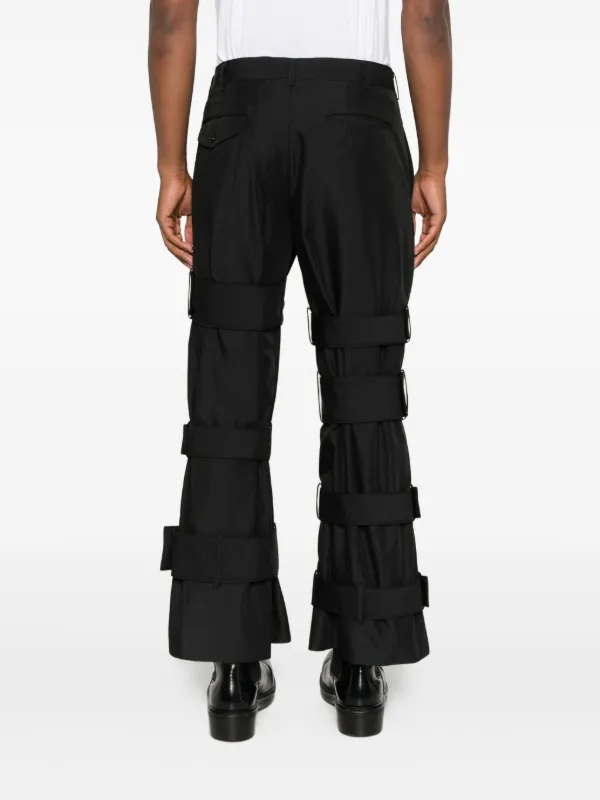Comme Des Garçons Shirt buckle-fastening Belted Trousers | Black