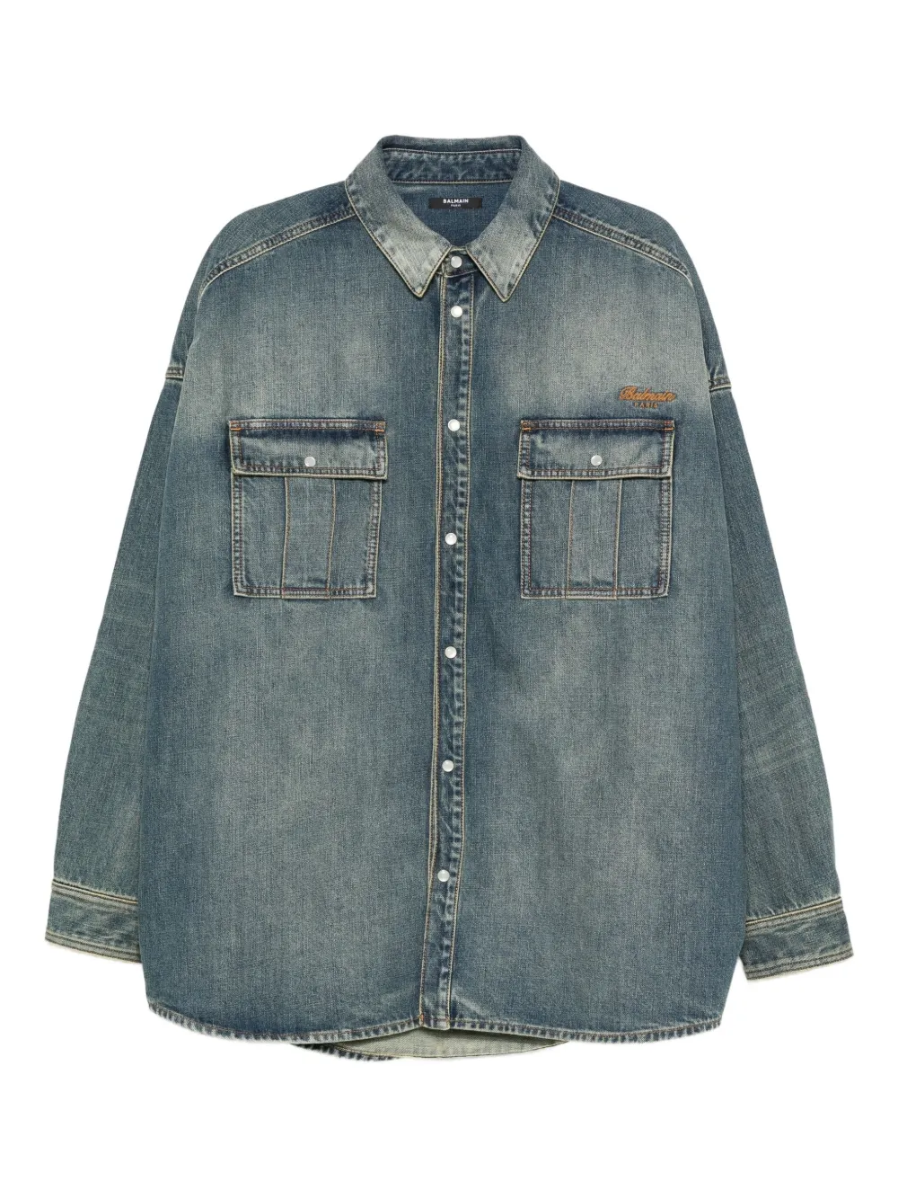 Balmain camisa de mezclilla | azul | Image 1