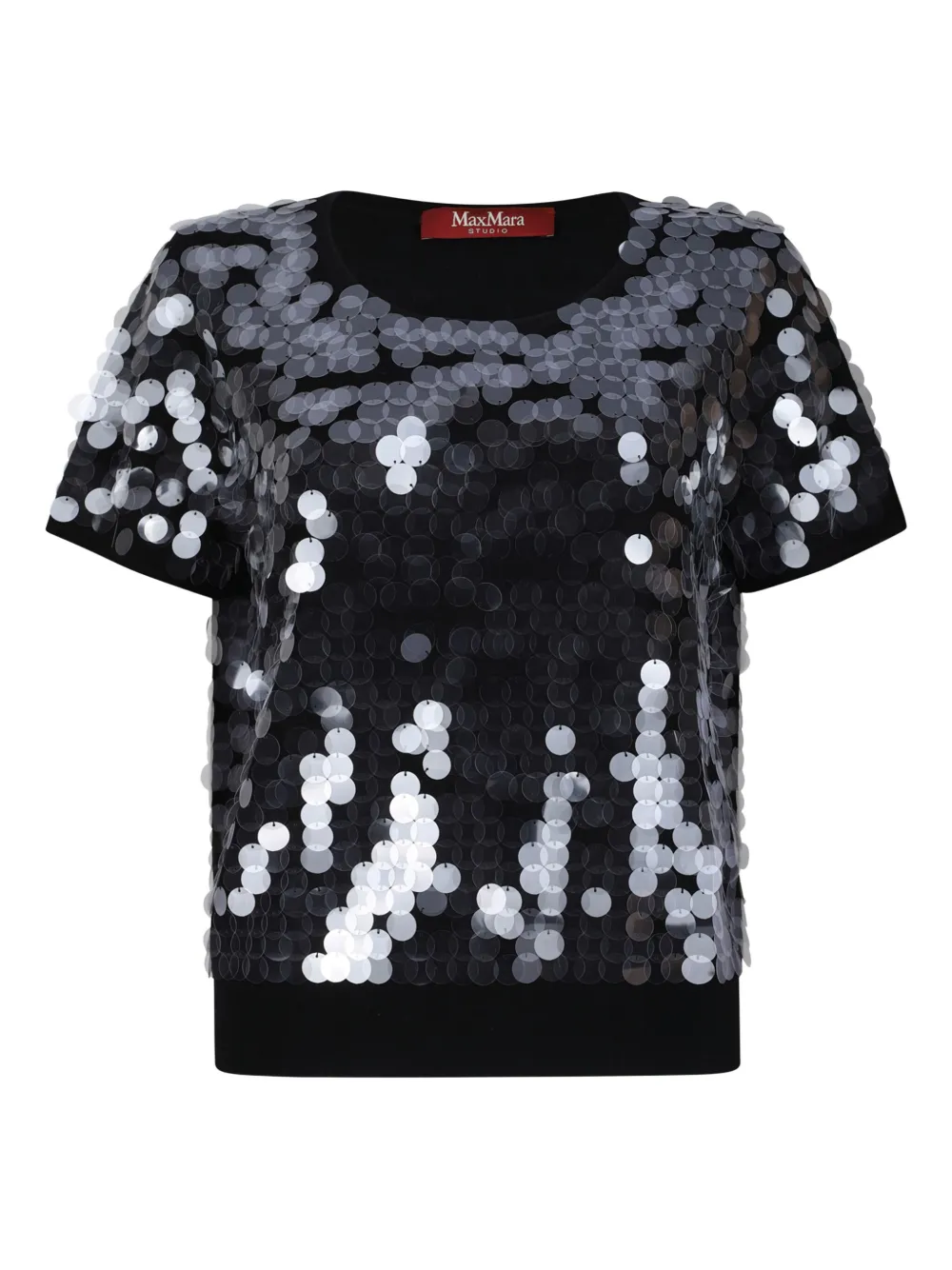 Max Mara sequin-embellished short-sleeve T-shirt - ブラック Max Mara sequin-embellished short-sleeve T-shirt - ブラック