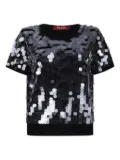 Max Mara sequin-embellished short-sleeve T-shirt - Black
