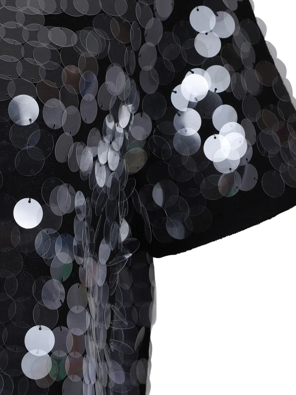 Max Mara Sequin-embellished Short-sleeve T-shirt In Black
