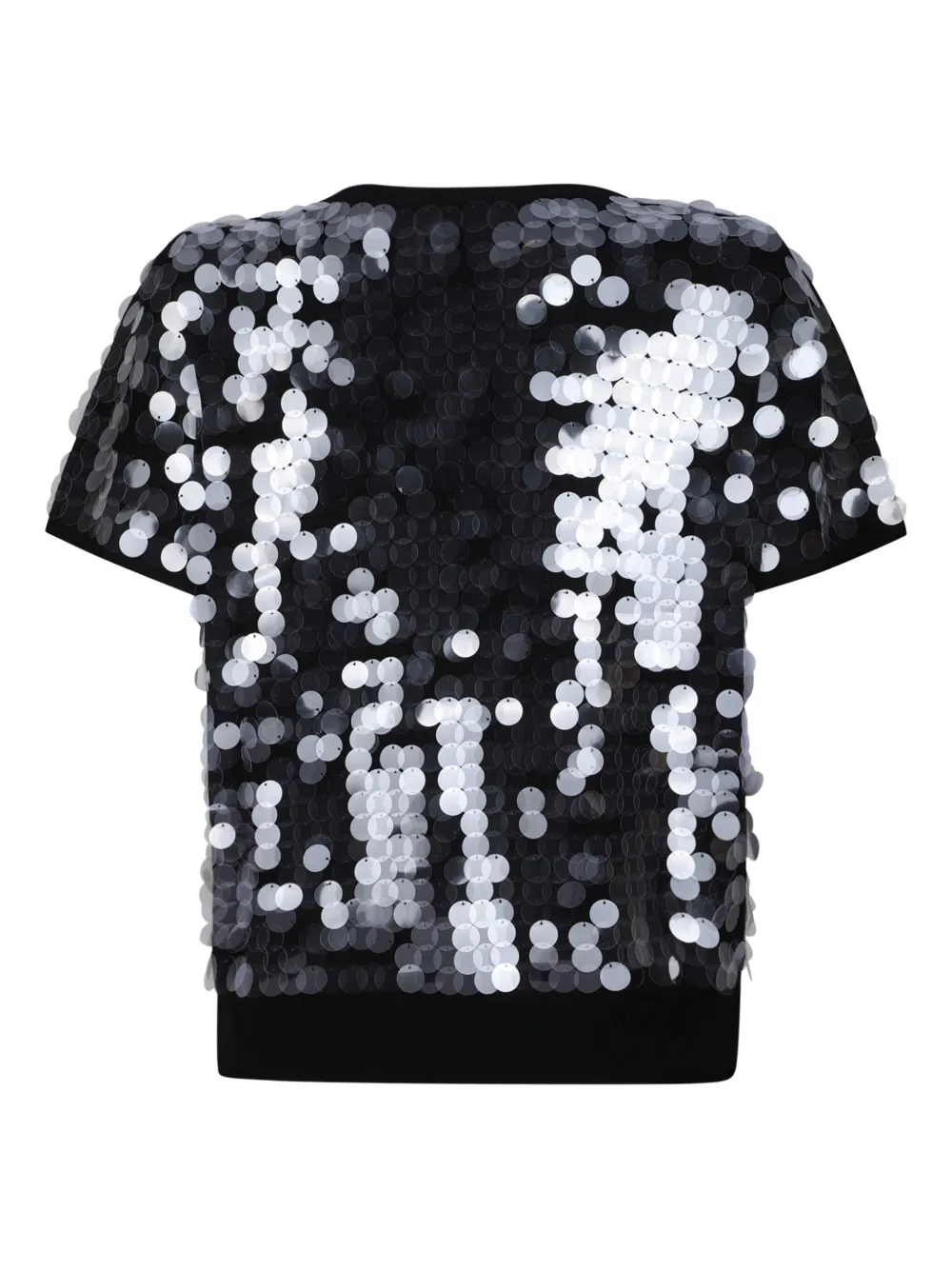 Max Mara Sequin-embellished Short-sleeve T-shirt In Black