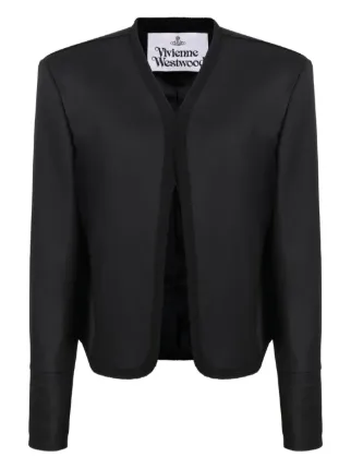 Vivienne Westwood クロップドジャケット 40 Vivienne Westwood ウール クロップドジャケット | ブラック | FARFETCH JP