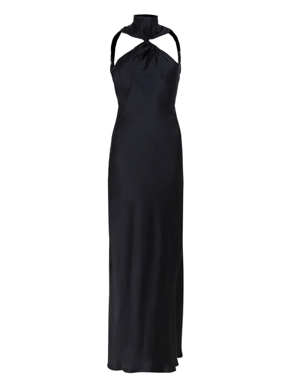 The Attico high-neck twisted maxi dress | Black | Image 1