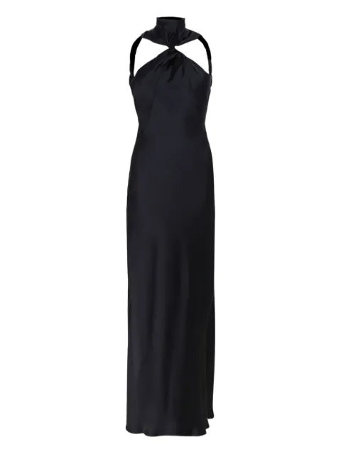 The Attico high-neck twisted maxi dress