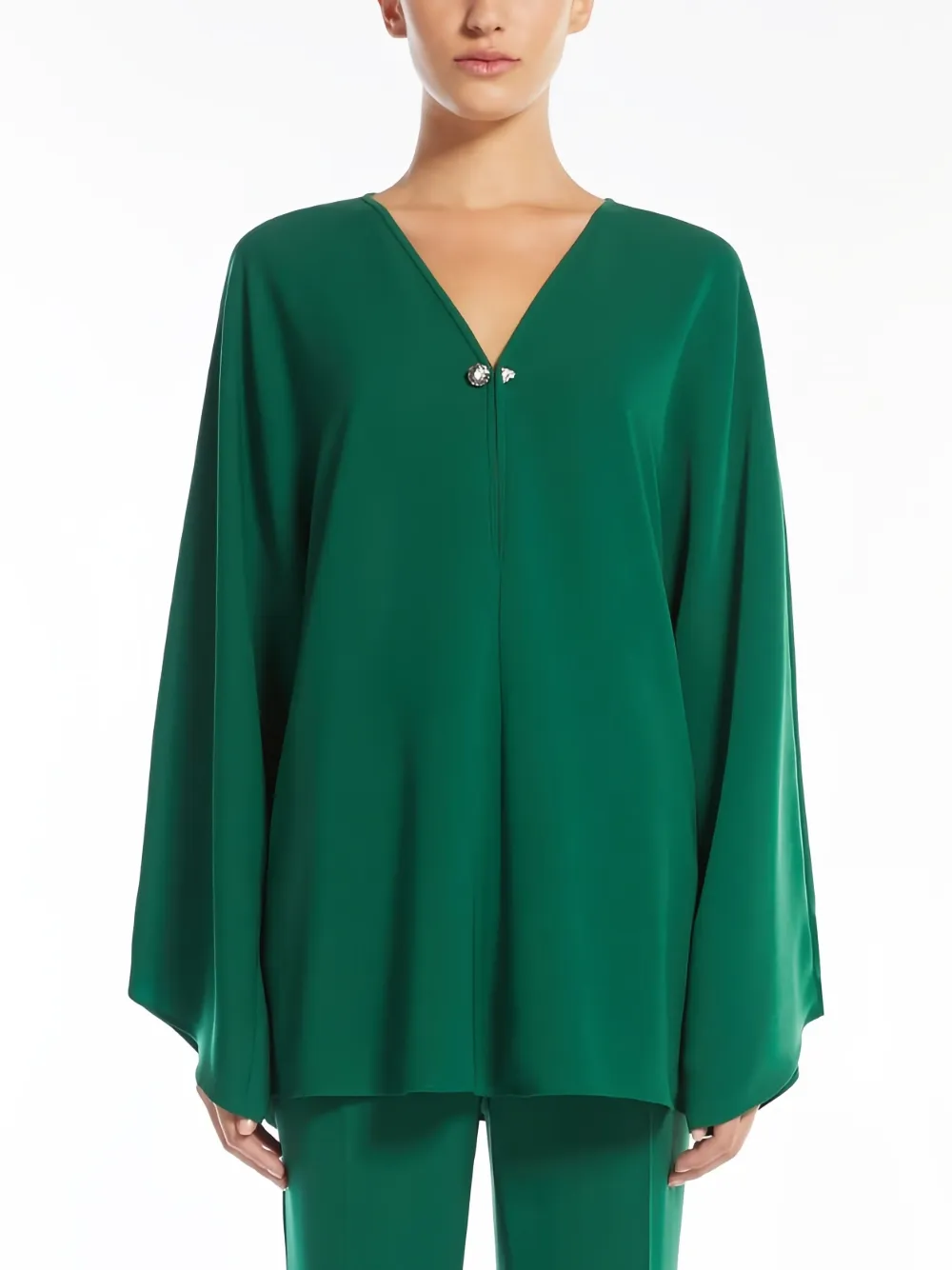 Max Mara bell-sleeve blouse Groen