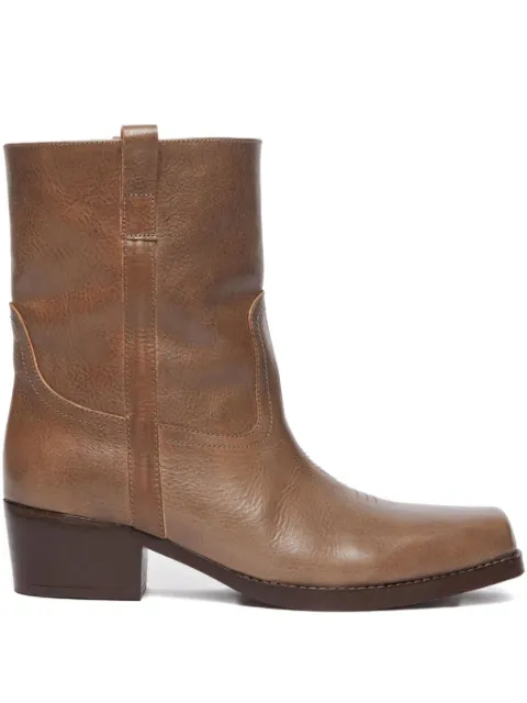 Weekend Max Mara Ranch leather cowboy boots