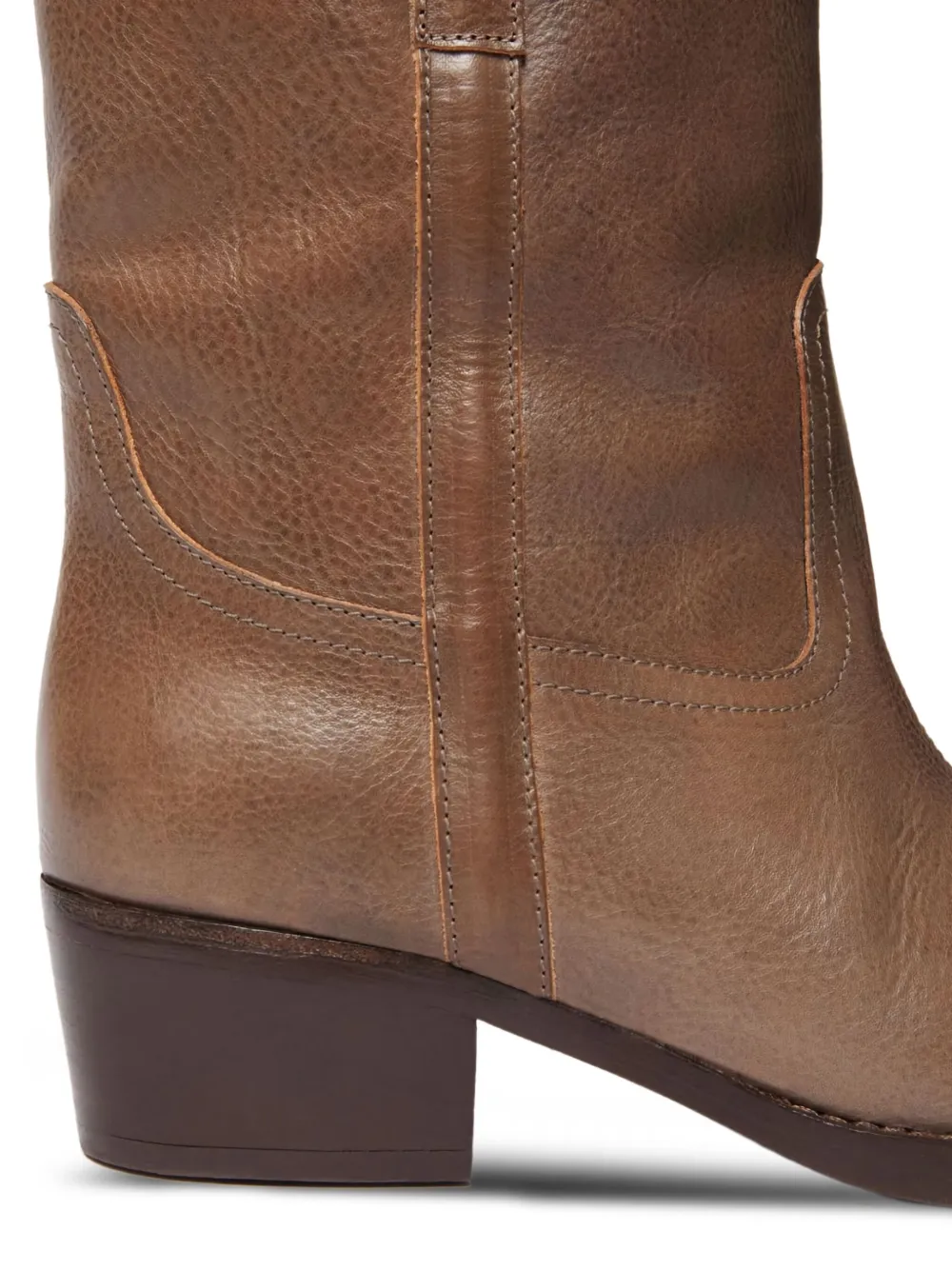 Weekend Max Mara Ranch leather cowboy boots Brown