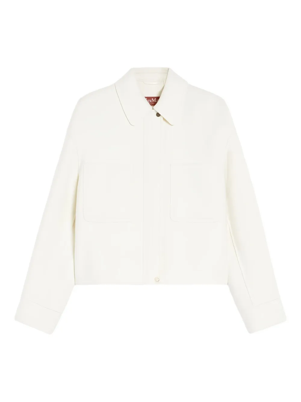 Max Mara classic-collar jacket Wit