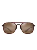 Maui Jim Keokea tortoiseshell square-frame sunglasses - Brown