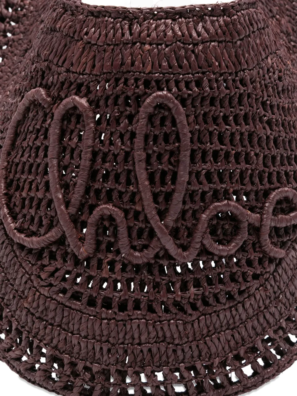 Chloé Banana raffia shopper Bruin