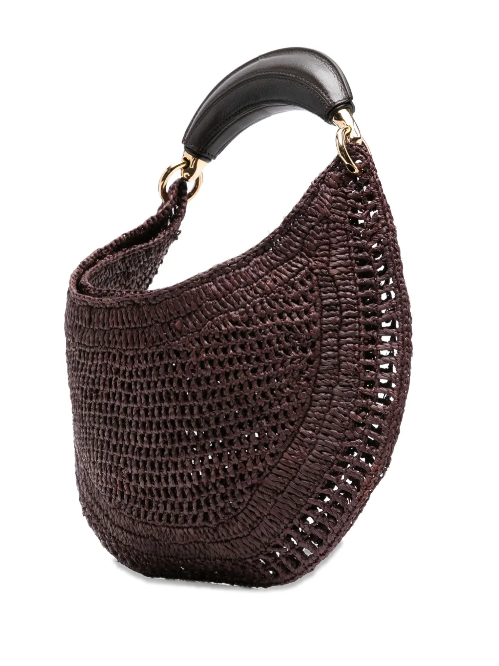 Chloé Banana raffia shopper Bruin