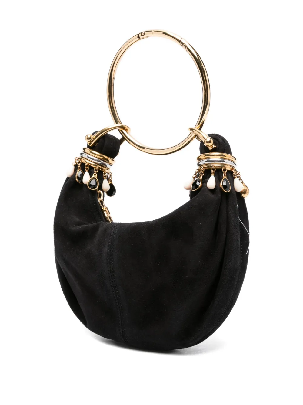  Chloé Mini Sac Bracelet En Daim - Noir 