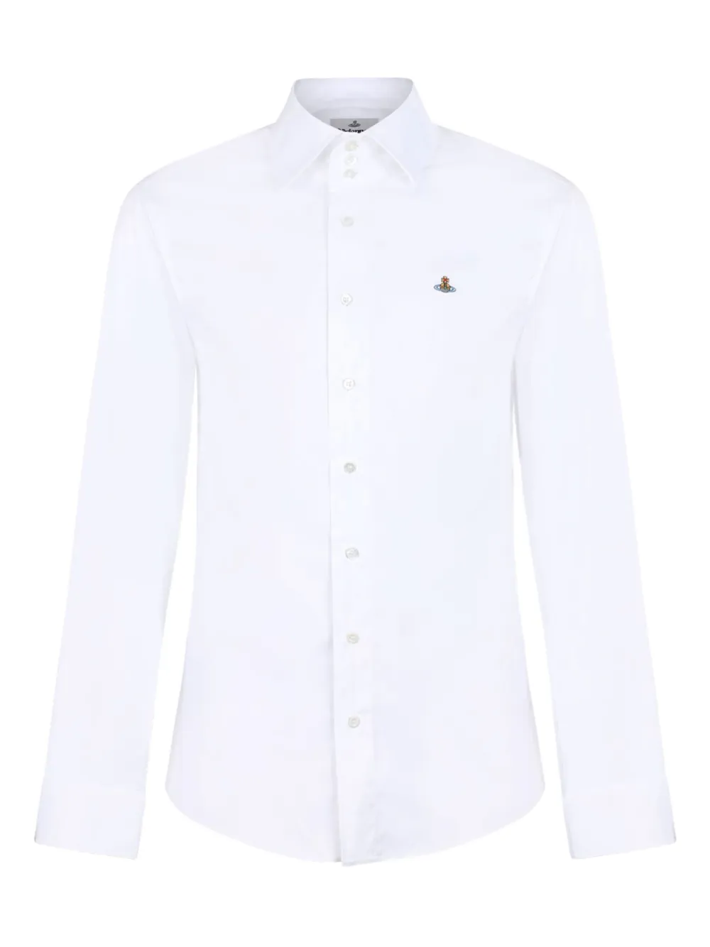 Vivienne Westwood Overhemd verfraaid met Orb-logo van katoenblend Wit