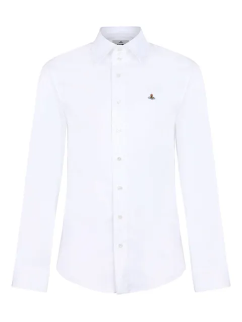 Vivienne Westwood Orb-embellished cotton-blend shirt