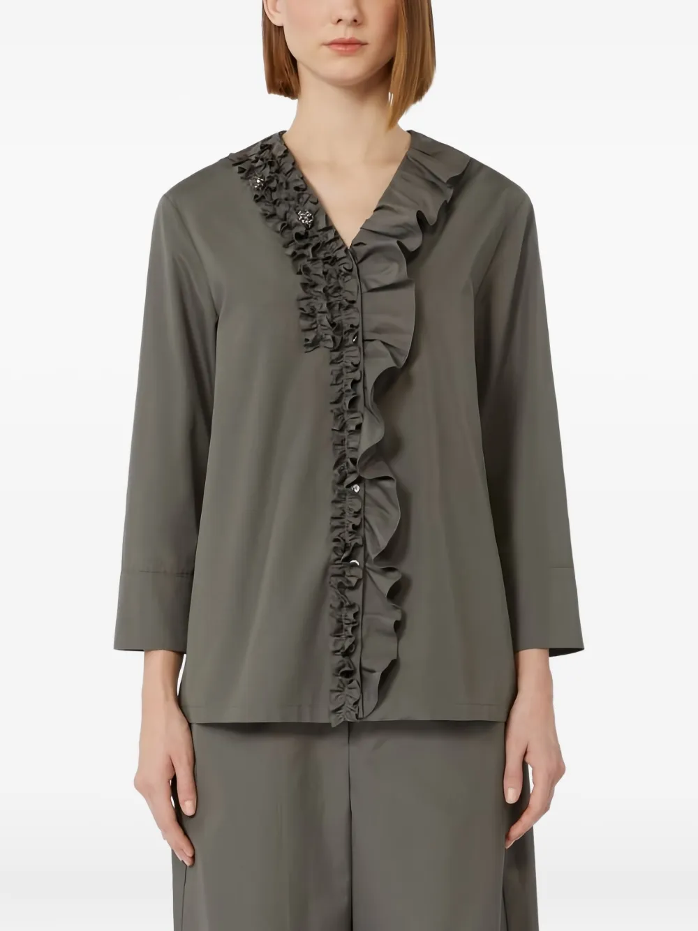 'S Max Mara Blouse met V-hals Grijs