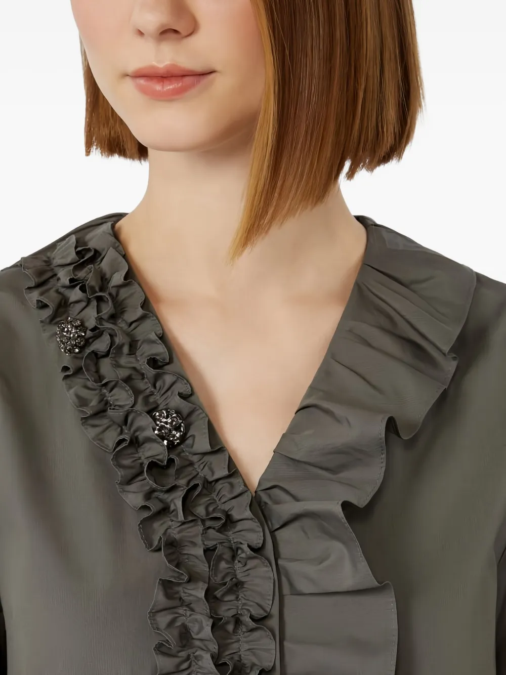 'S Max Mara Blouse met V-hals Grijs