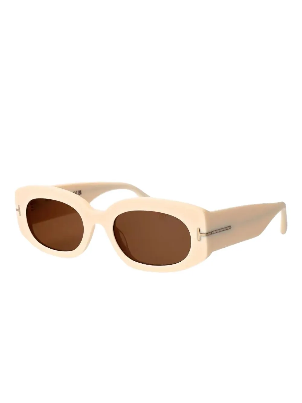 TOM FORD Zonnebril met ovalen montuur Beige