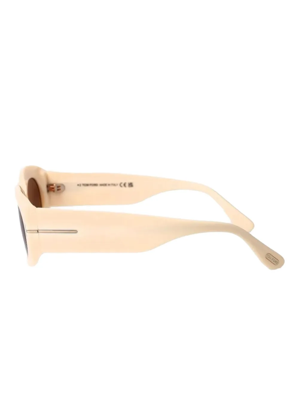 TOM FORD Zonnebril met ovalen montuur Beige