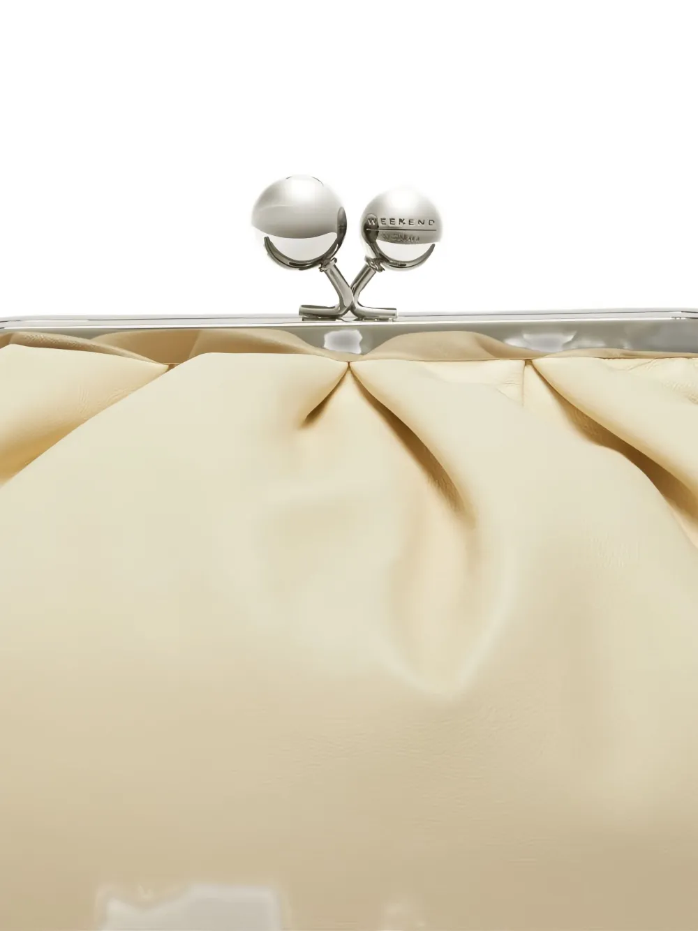 Weekend Max Mara Cubico clutch met ruches Beige