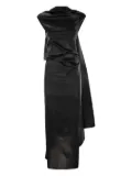 Max Mara draped midi dress - Black