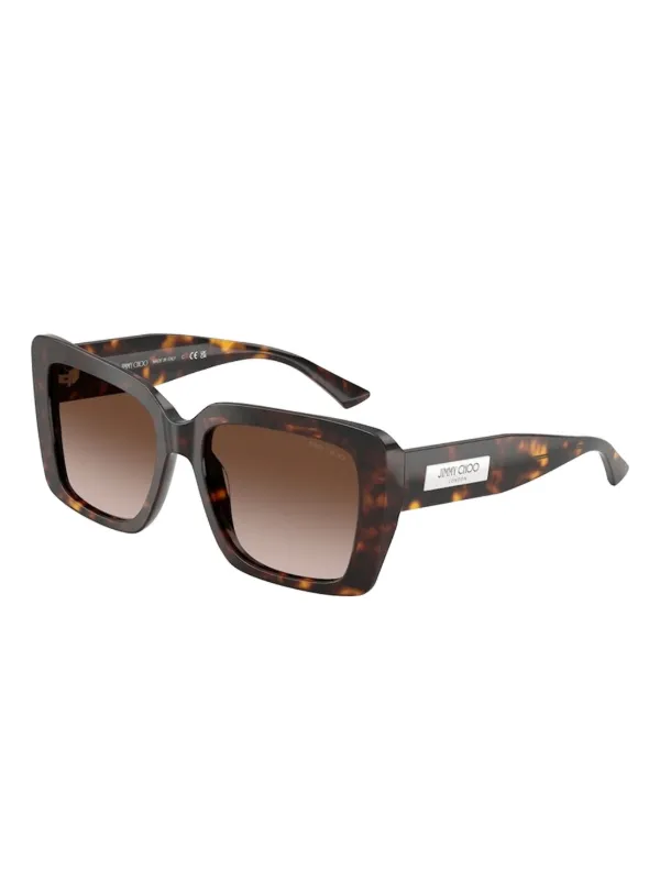 Jimmy Choo Eyewear Tortoiseshell Oversized Sunglasses | Brown