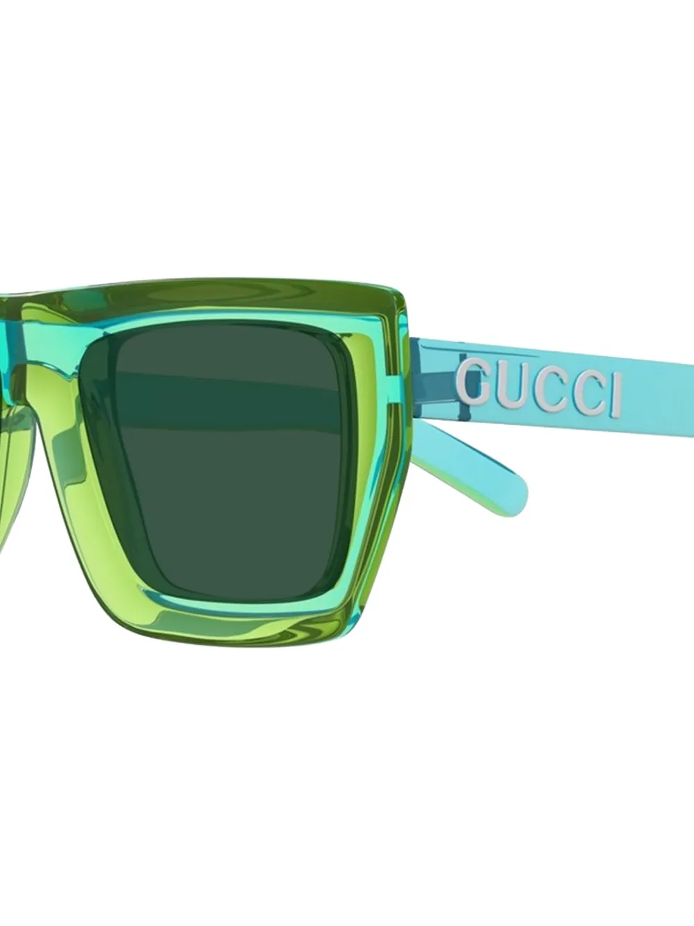 Gucci Eyewear square-frame gradient-effect sunglasses Groen