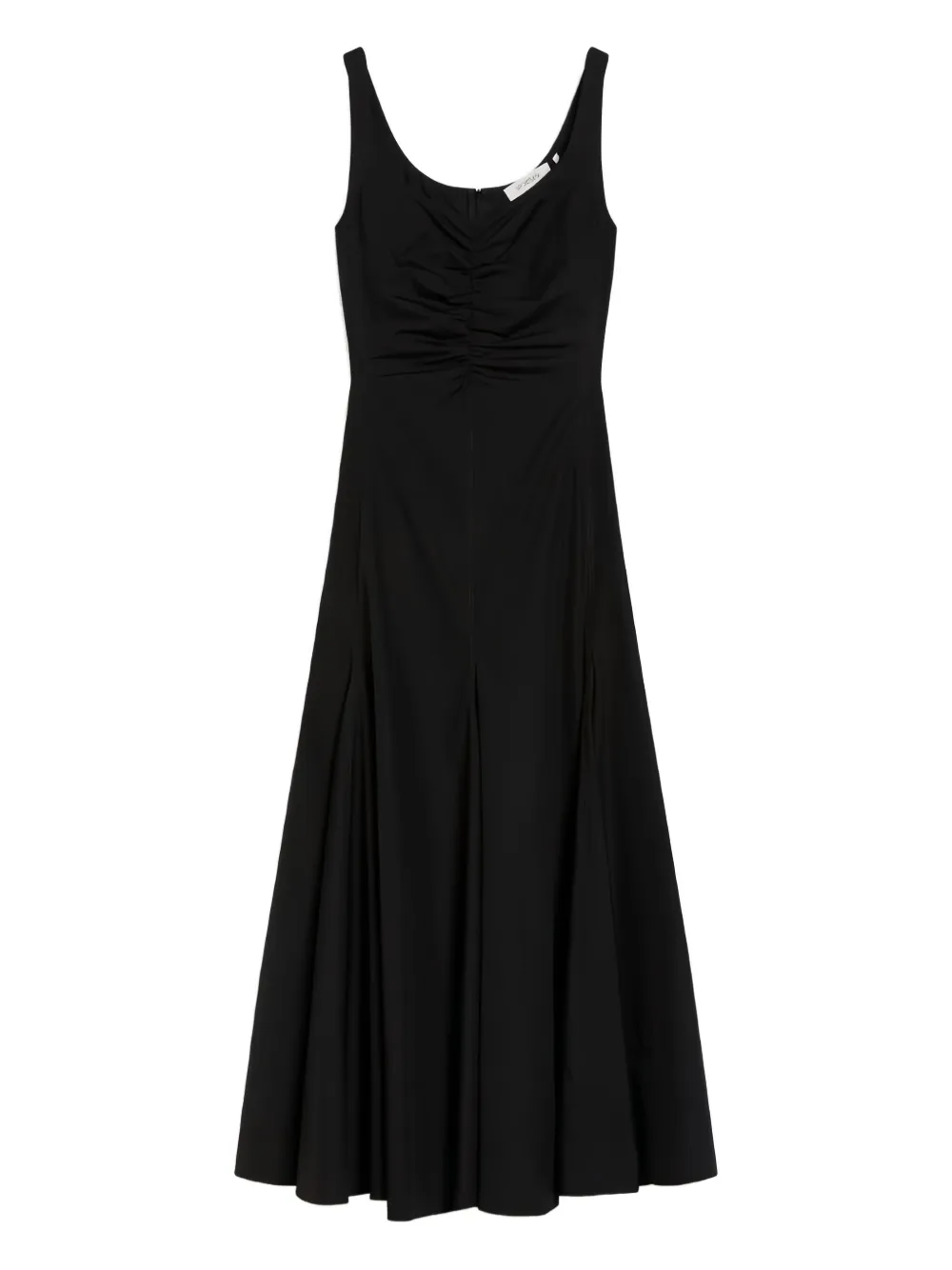 ruched sleeveless dress