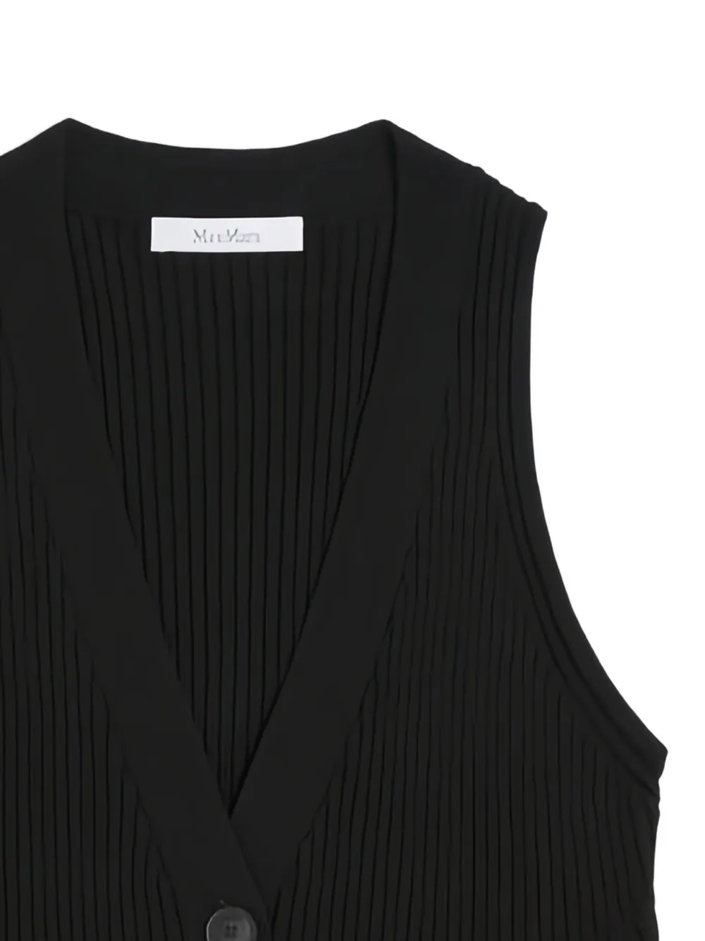 Max Mara Geribbelde spencer met knopen 002|BLACK