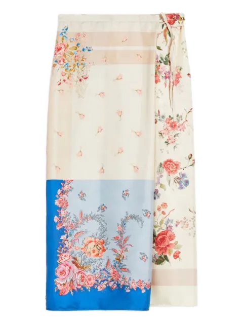 Weekend Max Mara silk high-waisted skirt