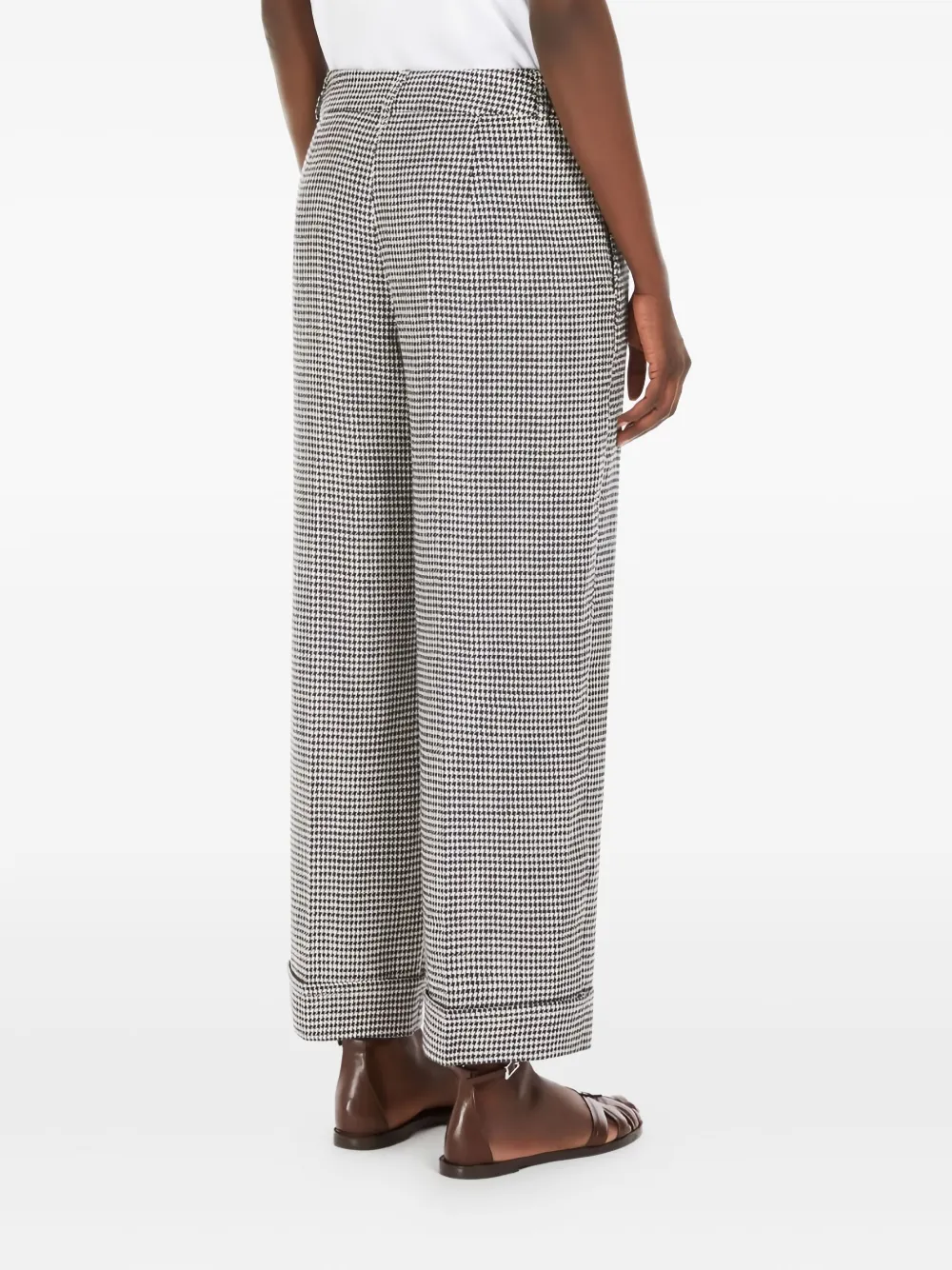'S Max Mara Adelfi geruite broek met wijde pijpen Blauw