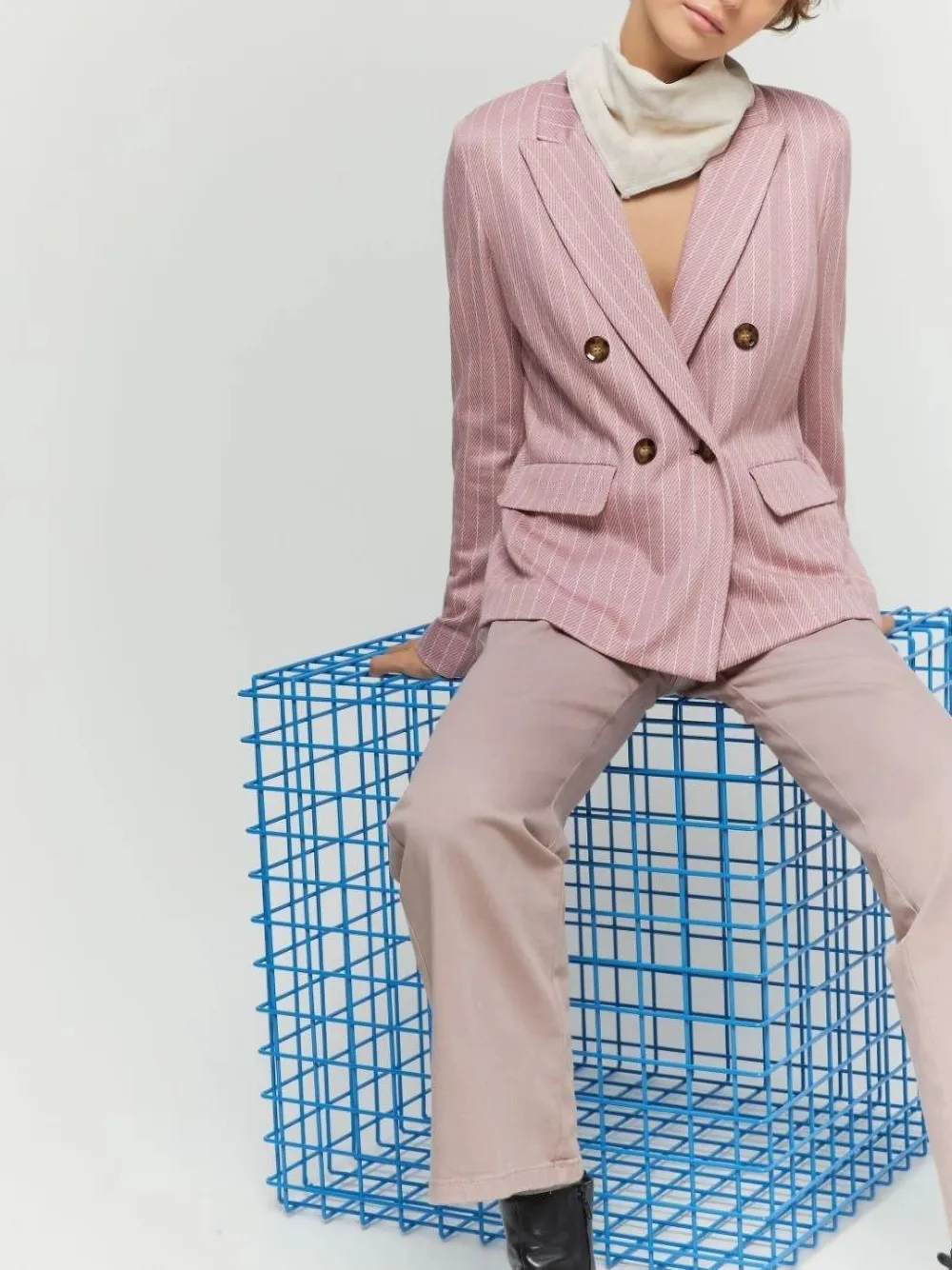 I BLUES Blazer met dubbele rij knopen Roze
