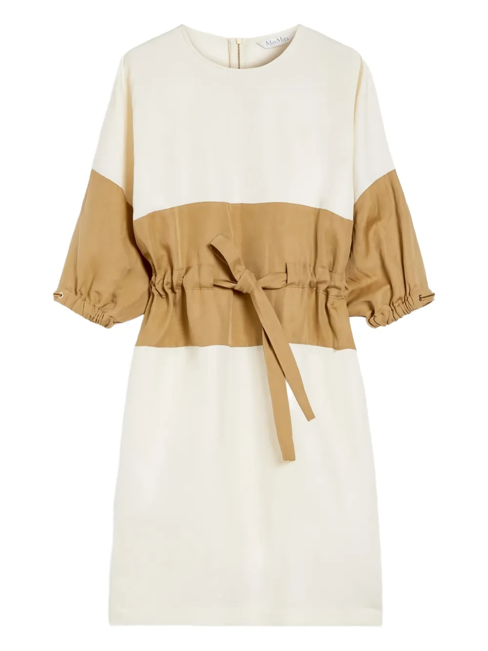 Max Mara Jurk van linnenblend Beige