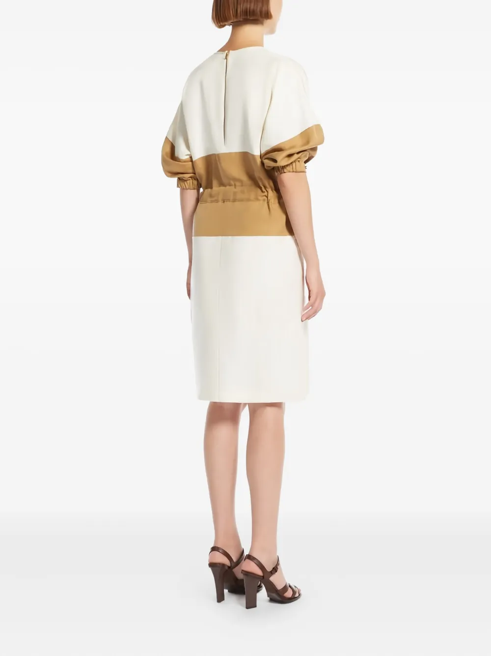 Max Mara Jurk van linnenblend Beige