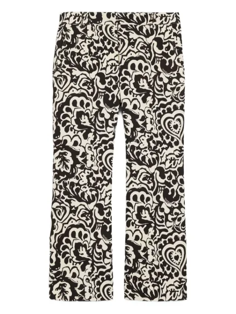 Weekend Max Mara floral-print high-waisted trousers