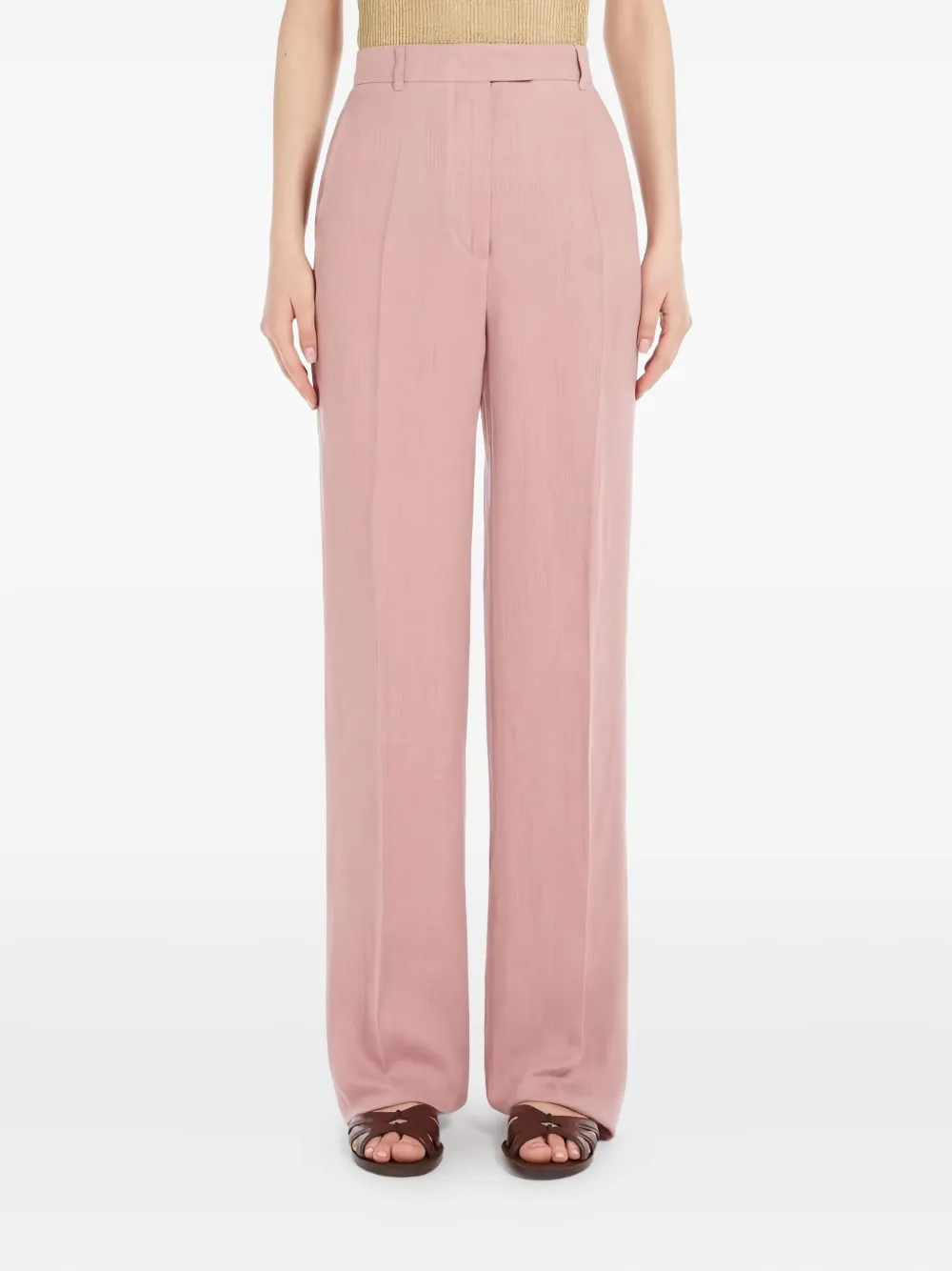 Max Mara Broek met geplooid detail Roze