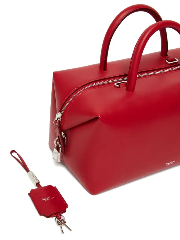 Max Mara Holdallm レザー トートバッグ | レッド | FARFETCH JP